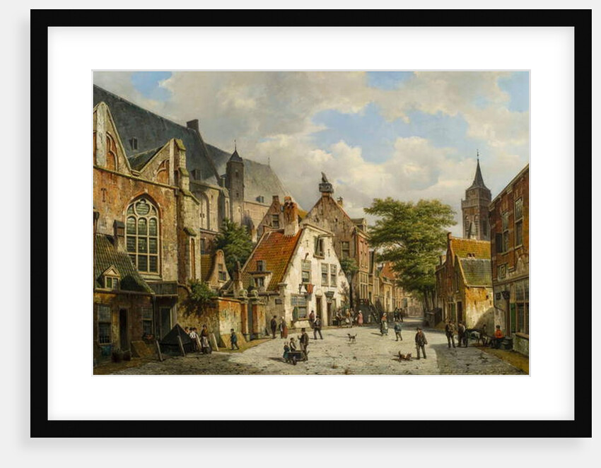 A Dutch Street Scene in Summer, 19th century by Willem Koekkoek