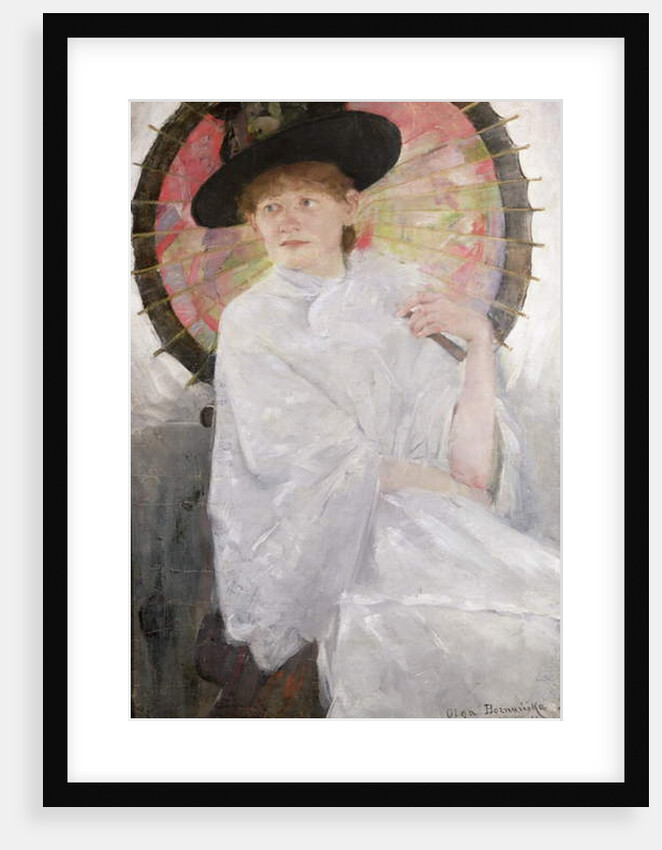Portrait of a Lady with a Japanese Parasol by Olga Boznanska
