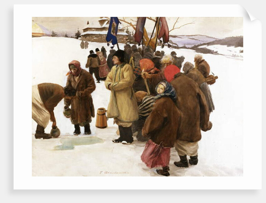 Orthodox Christmas in the Eastern Carpathians: the Blessing of the Water by Teodor Axentowicz