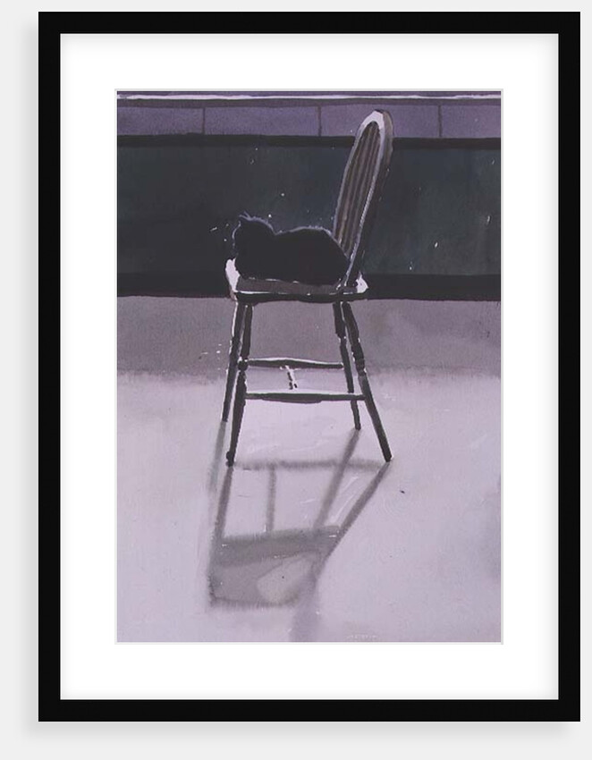 Cat on a Chair, 1986 by Lucy Willis