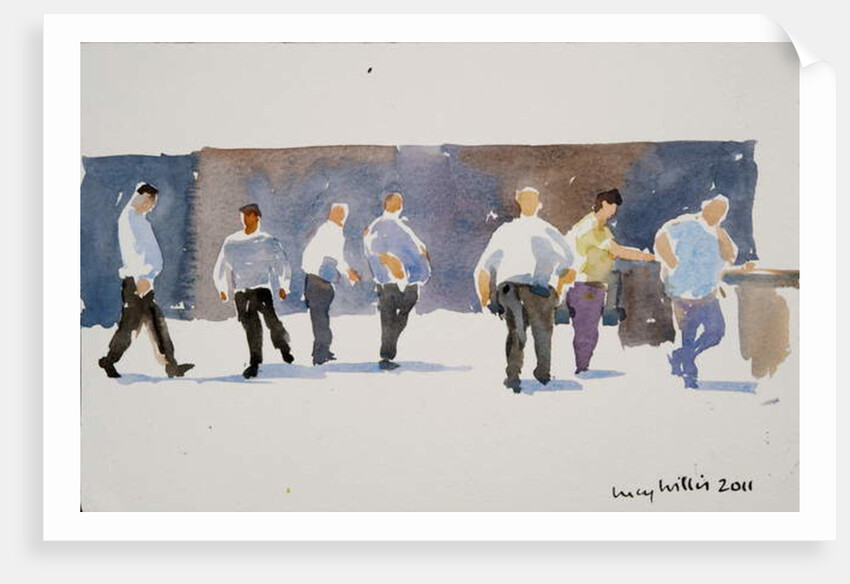 Men at the Phoencia Hotel, 2011 by Lucy Willis