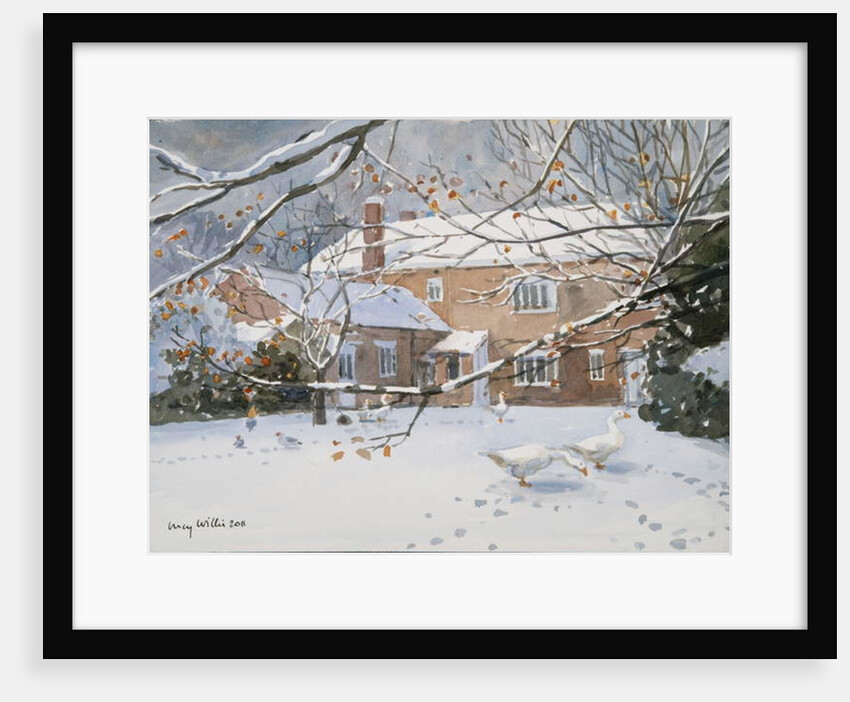 Farmhouse in the Snow, 2011 by Lucy Willis