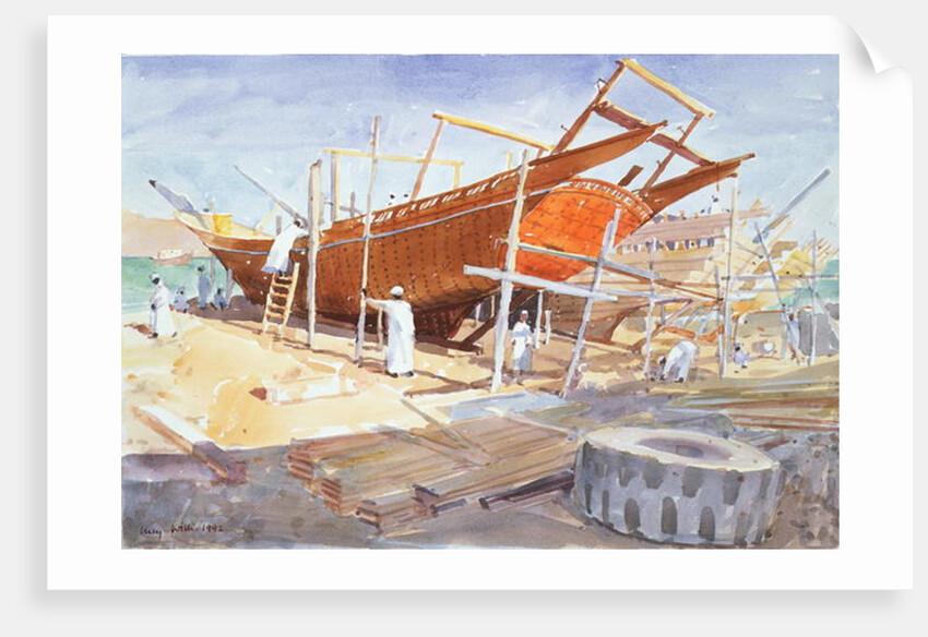 Dhow Yard, Sur, 1992 by Lucy Willis