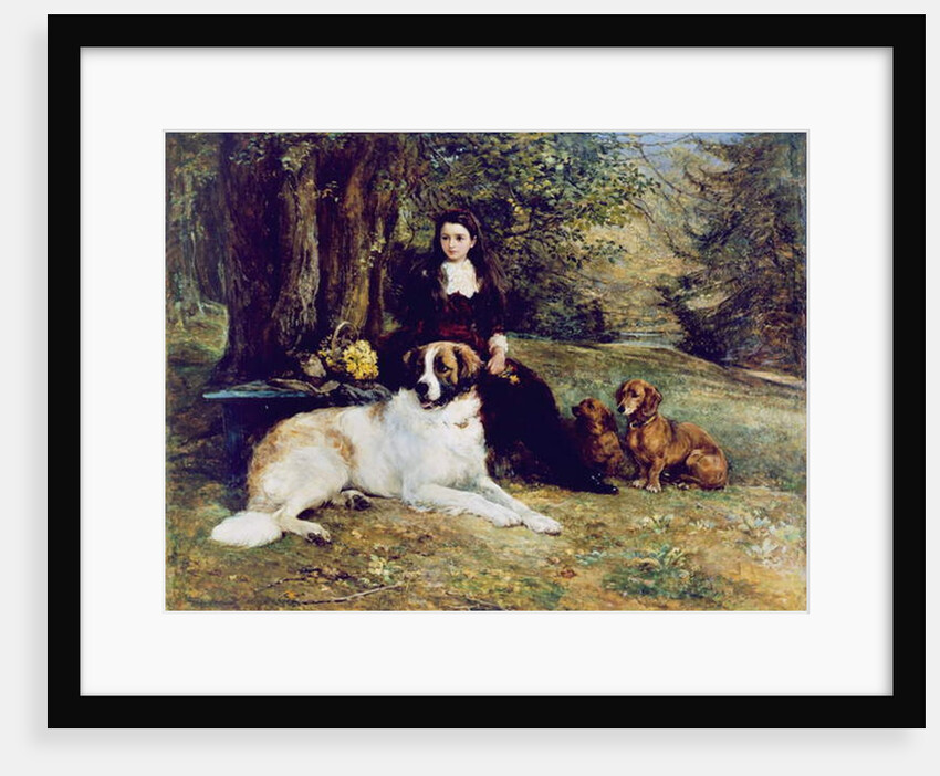 Girl With Dog, 1884 by Heywood Hardy
