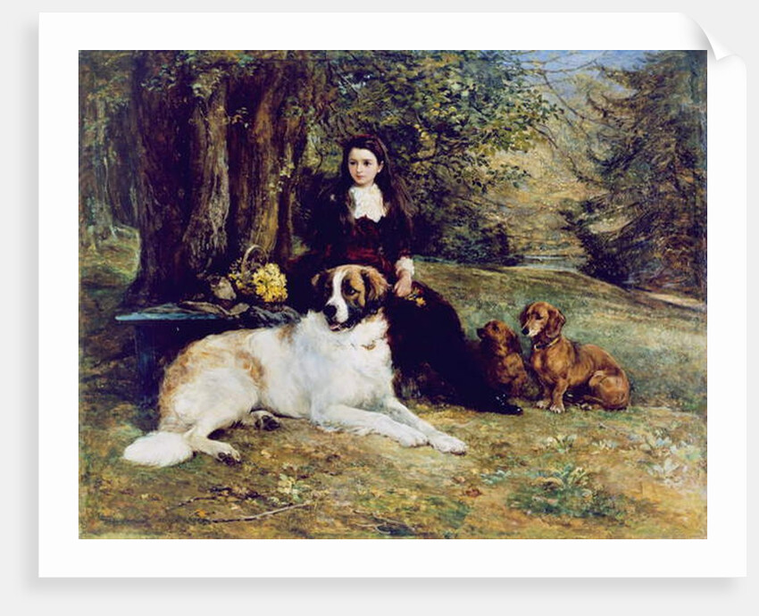 Girl With Dog, 1884 by Heywood Hardy
