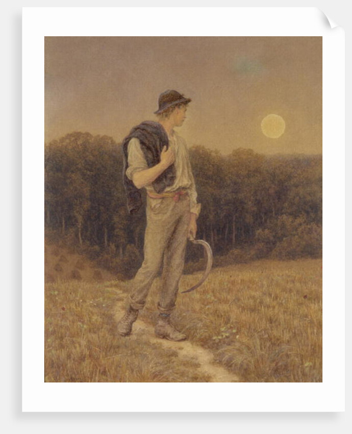 The Harvest Moon, 'globed in mellow splendour', 1879 by Helen Allingham