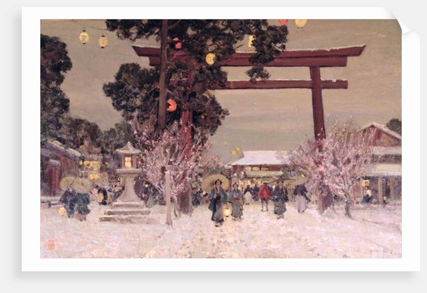View of a Shinto Shrine, c.1889 by Alfred East