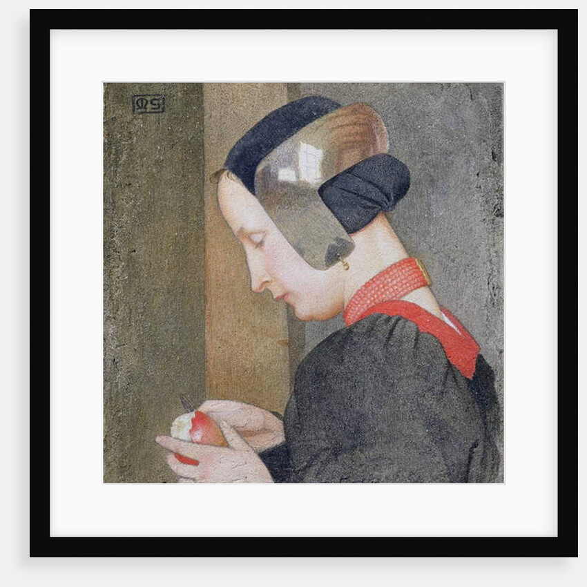Portrait of a Lady Peeling an Apple by Marianne Stokes