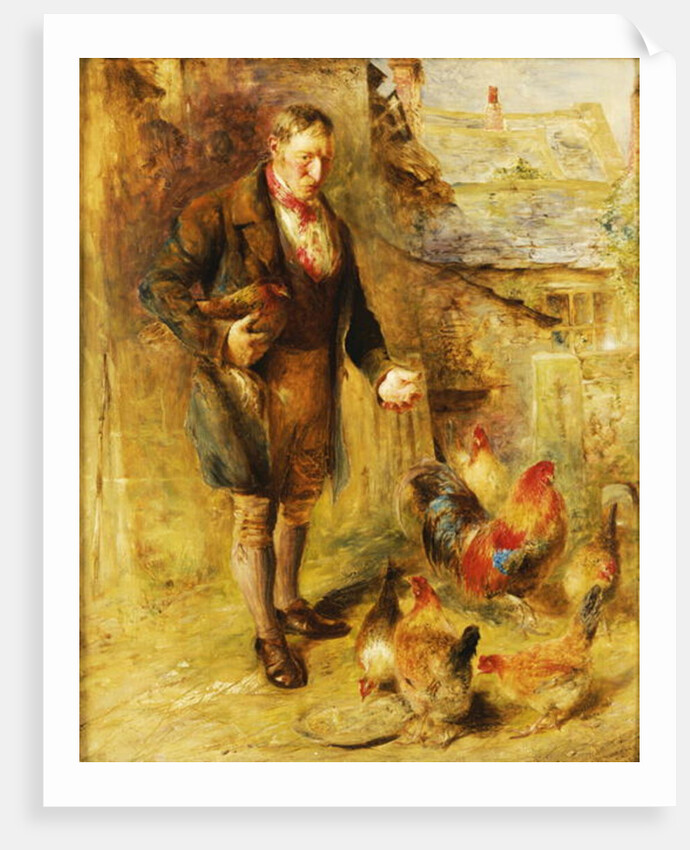 Self Portrait, aged 38, with Chickens, 1858 by William Huggins