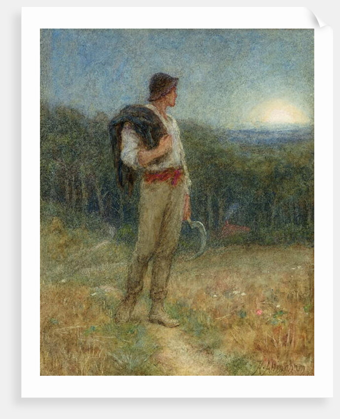 Harvest Moon, 'globed in mellow splendour', 1879 by Helen Allingham