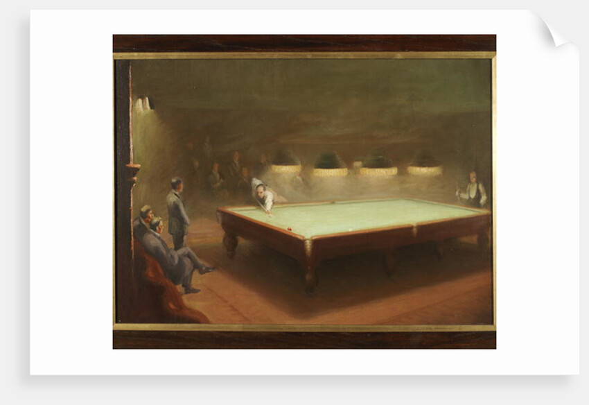 Billiard Match at Thurston, 1930 by English School