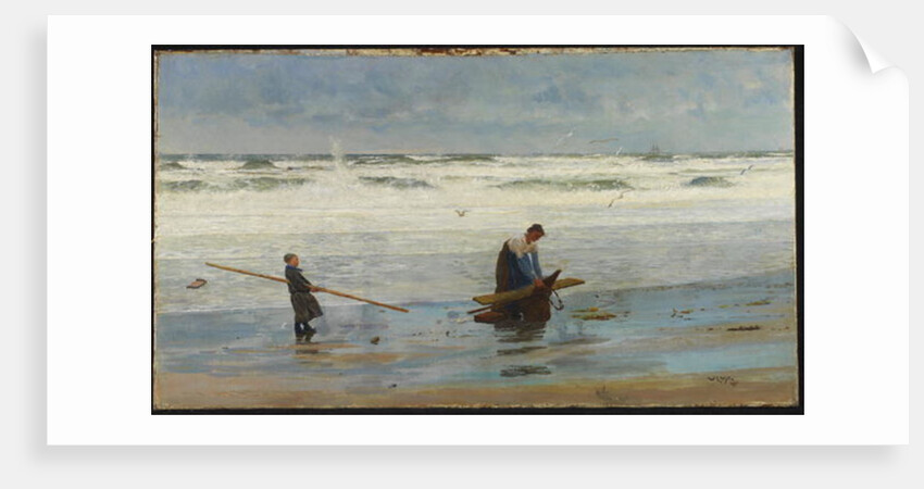 Gathering Driftwood, Holland, 1877 by William Lionel Wyllie