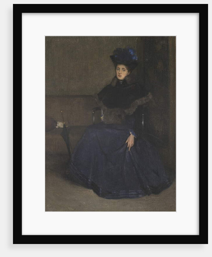 Woman in a blue dress by Sidney Starr