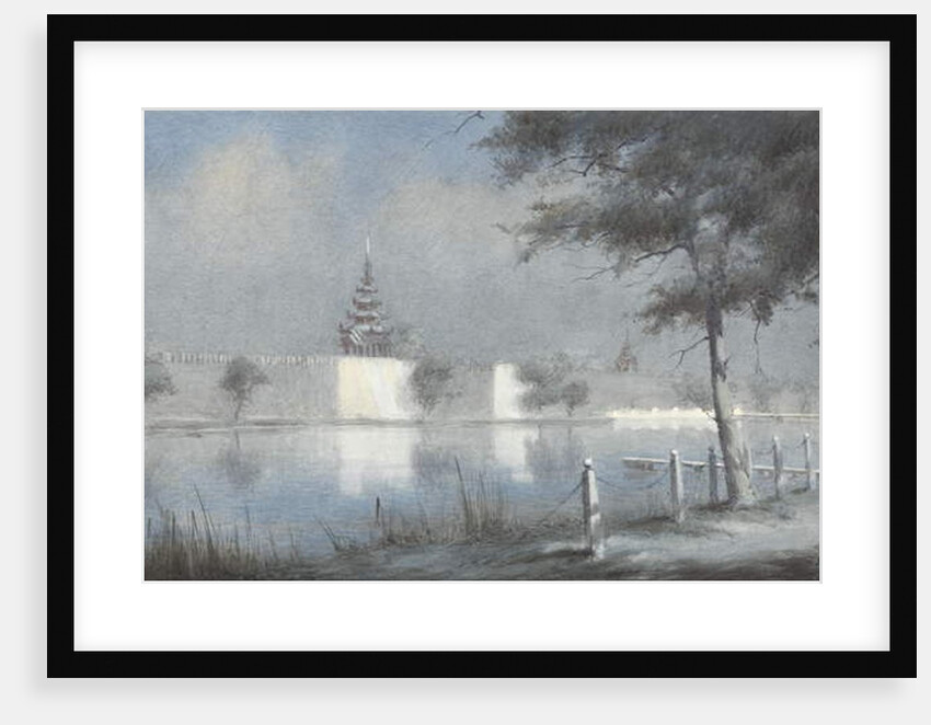 The Moat at Mandalay by Moonlight, 1924 by Alma Claude Burlton Cull