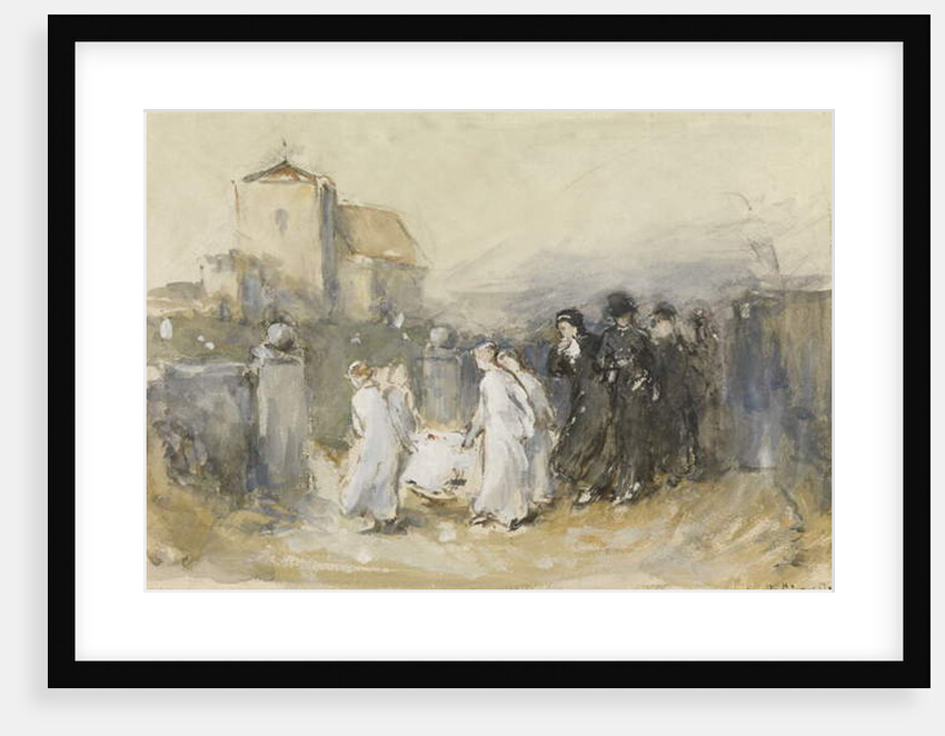 Study for 'Her First Born, Horsham Churchyard', 1874 by Frank Holl