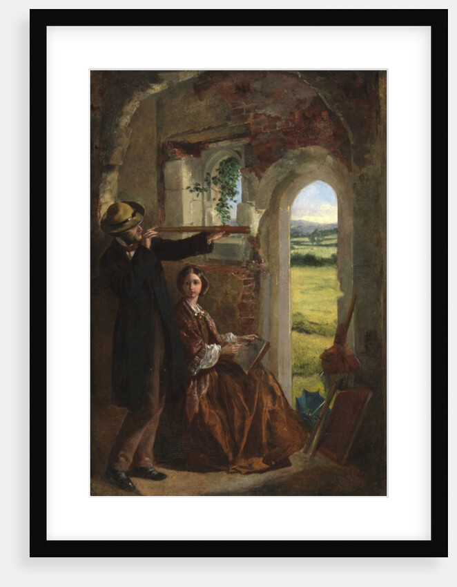 Couple Observing a Landscape by English School