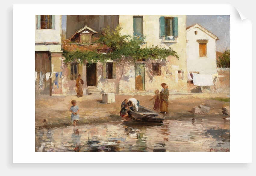 Figures by the Water's Edge by Henry Woods