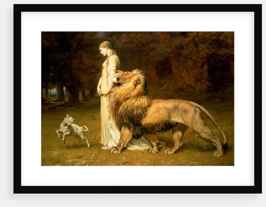 Una and the Lion by Briton Riviere