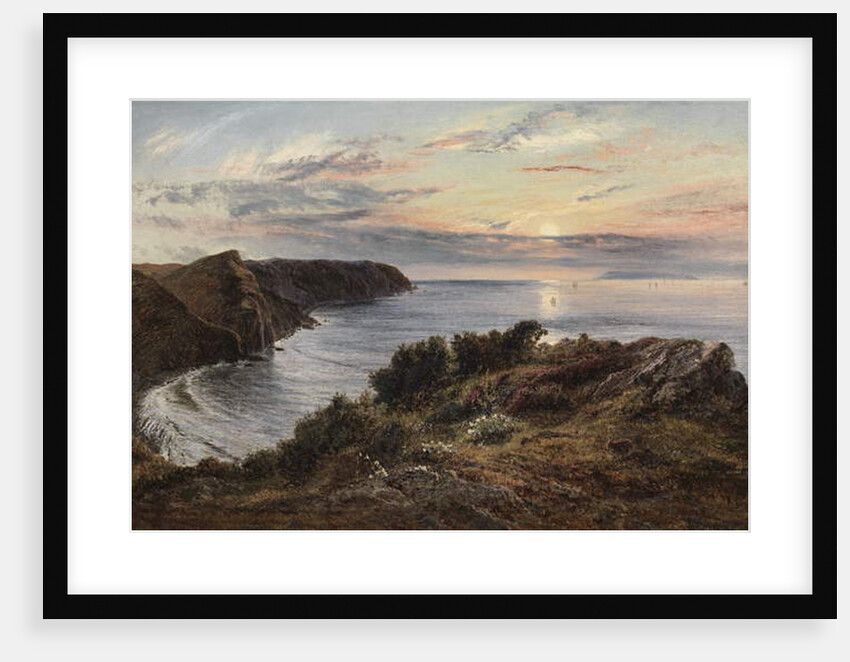 Across Shipload Bay to Lundy Island, North Devon, 1859 by Henry Moore