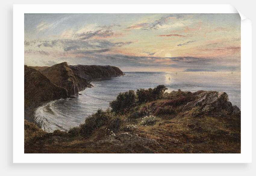Across Shipload Bay to Lundy Island, North Devon, 1859 by Henry Moore