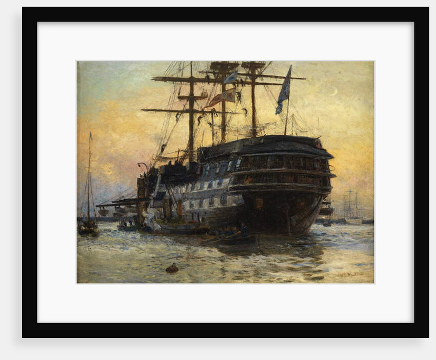 HMS Warspite by William Lionel Wyllie