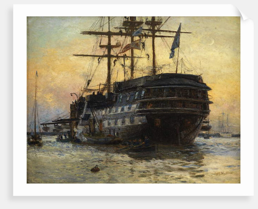 HMS Warspite by William Lionel Wyllie