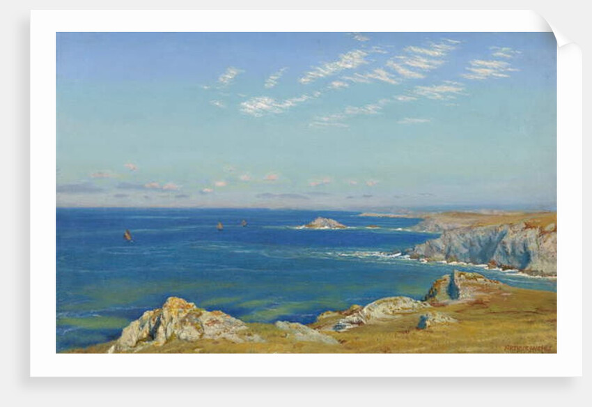 Newquay Headland, Cornwall by Arthur Hughes
