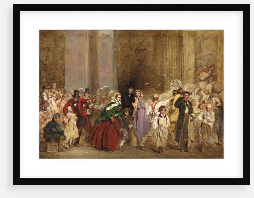 A Sketch for The General Post Office, One Minute to Six, 1860 by George Elgar Hicks