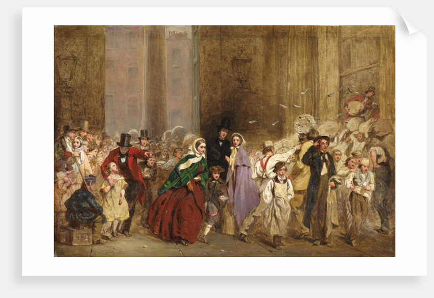 A Sketch for The General Post Office, One Minute to Six, 1860 by George Elgar Hicks