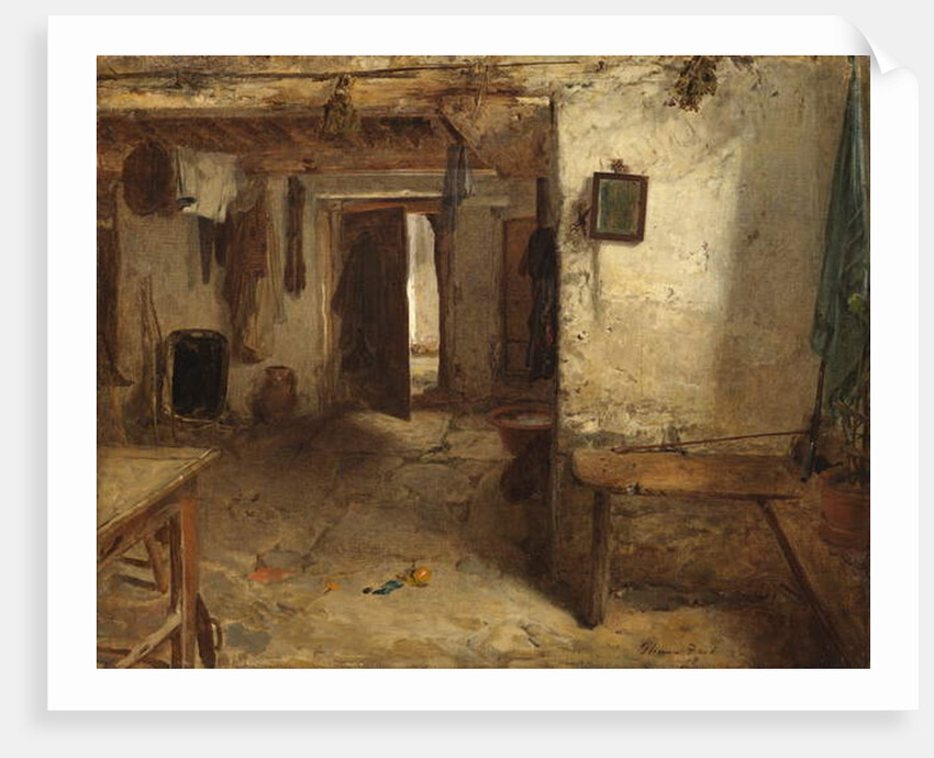 West Highland Cottage Interior by Thomas Faed