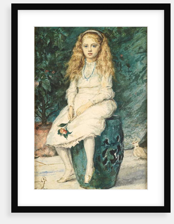 Portrait of Nina Lehmann, aged nine, after Millais by Wilhelm Auguste Rudolf Lehmann