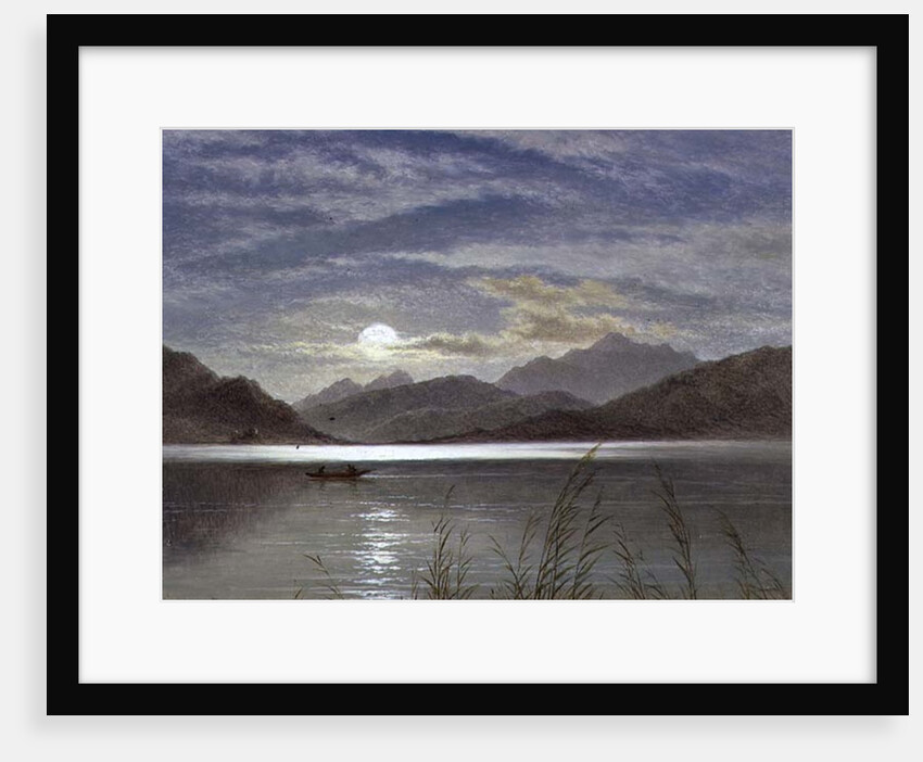 Lake Scene by Moonlight, 1879 by Arthur Gilbert