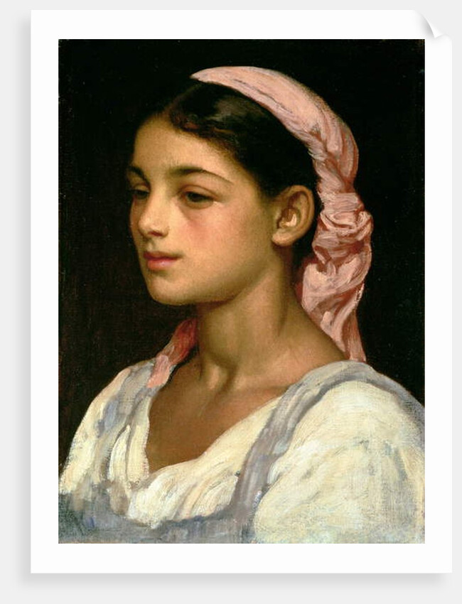 Head of an Italian Girl by Frederic Leighton
