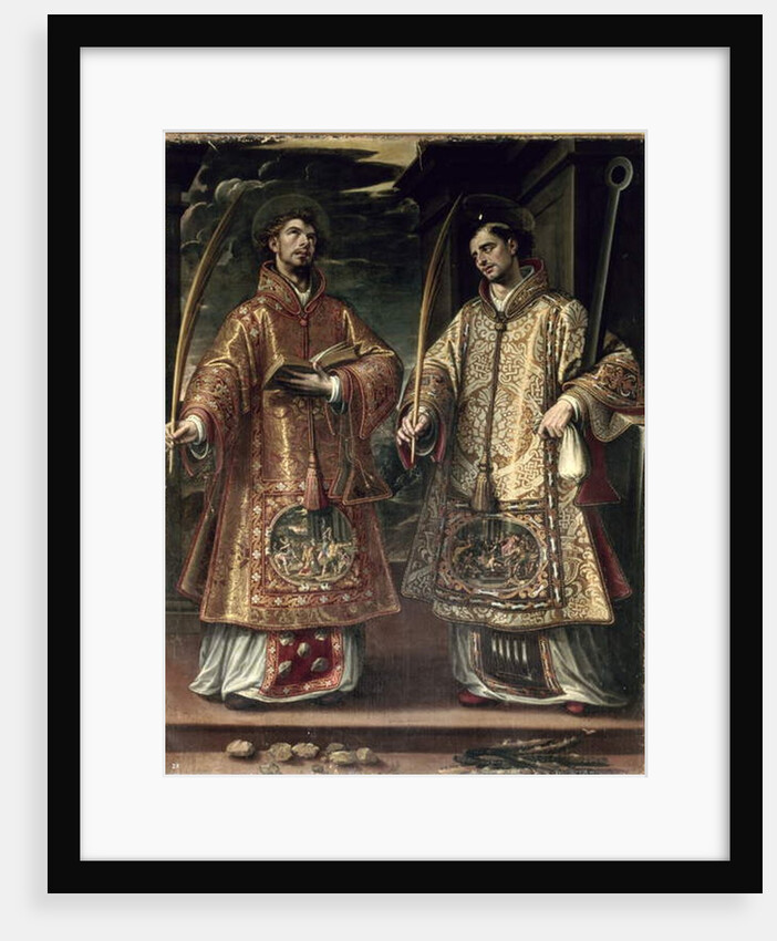 St. Lawrence and St. Stephen, 1580 by Alonso Sanchez Coello