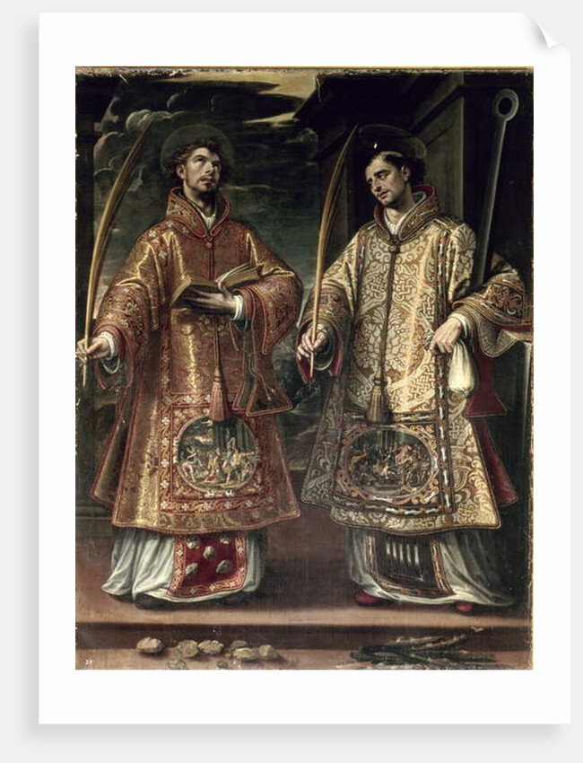 St. Lawrence and St. Stephen, 1580 by Alonso Sanchez Coello