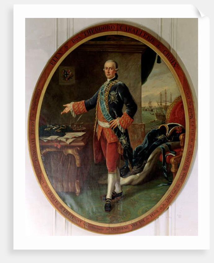 Portrait of Caballero Teodoro de Croix Viceroy of Peru and Chile by Spanish School