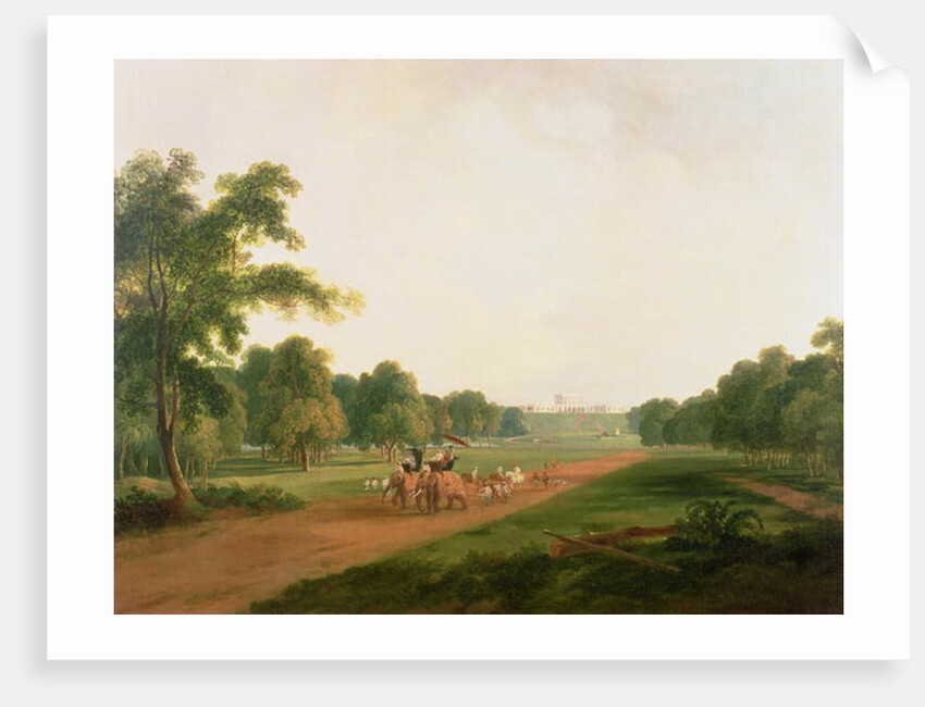 A Hunting Party in India by William Daniell