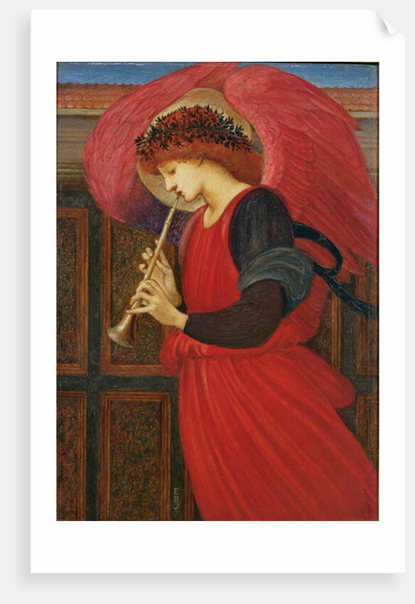 An Angel Playing a Flageolet by Edward Coley Burne-Jones