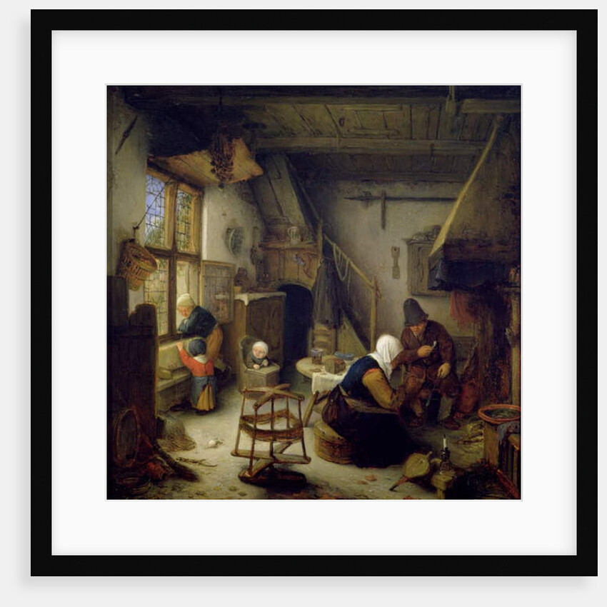 A Peasant Family at Home, 1661 by Adriaen Jansz. van Ostade