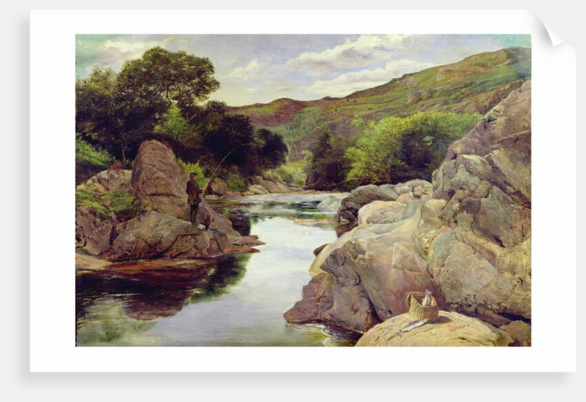 Glenfinlas with Millais Fishing, 1853 by William Henry Millais