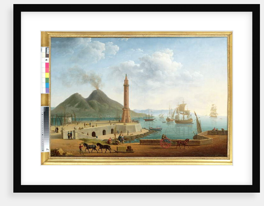 View of Vesuvius from the Harbour of Naples, 1791 by Pierre Joseph Petit