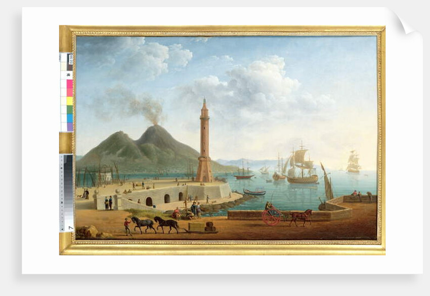 View of Vesuvius from the Harbour of Naples, 1791 by Pierre Joseph Petit