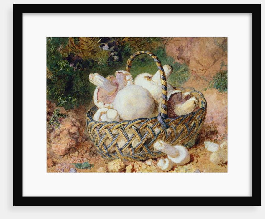 A Basket of Mushrooms, 1871 by Jabez Bligh