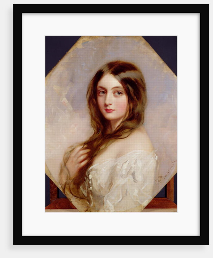 A Study - a young girl in a white dress by Richard Buckner