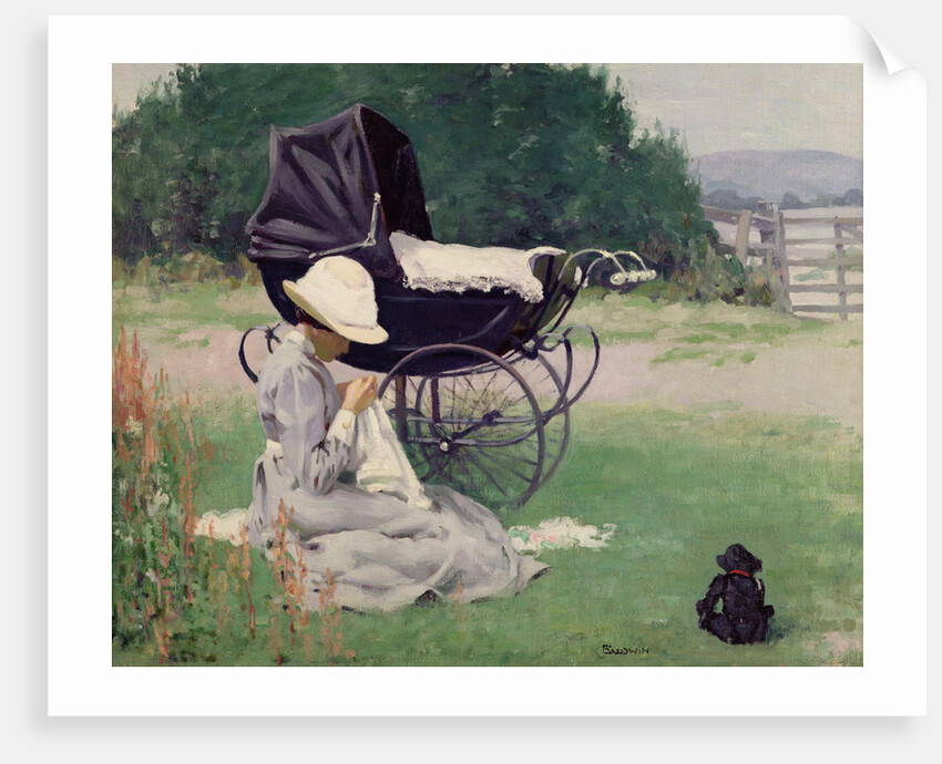 Sewing in the Sun, 1913 by Brake Baldwin