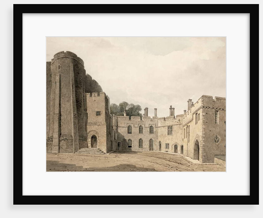 The Inner Court of Berkeley Castle, Gloucestershire, looking North-East, 1822 by John Chessell Buckler