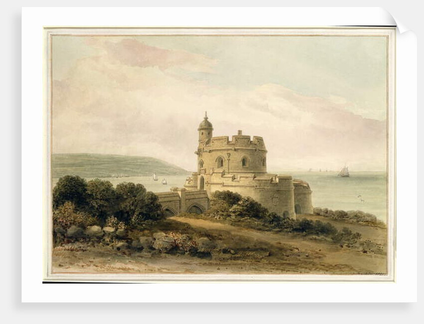 St. Mawes Castle, Cornwall, 1821 by John Chessell Buckler