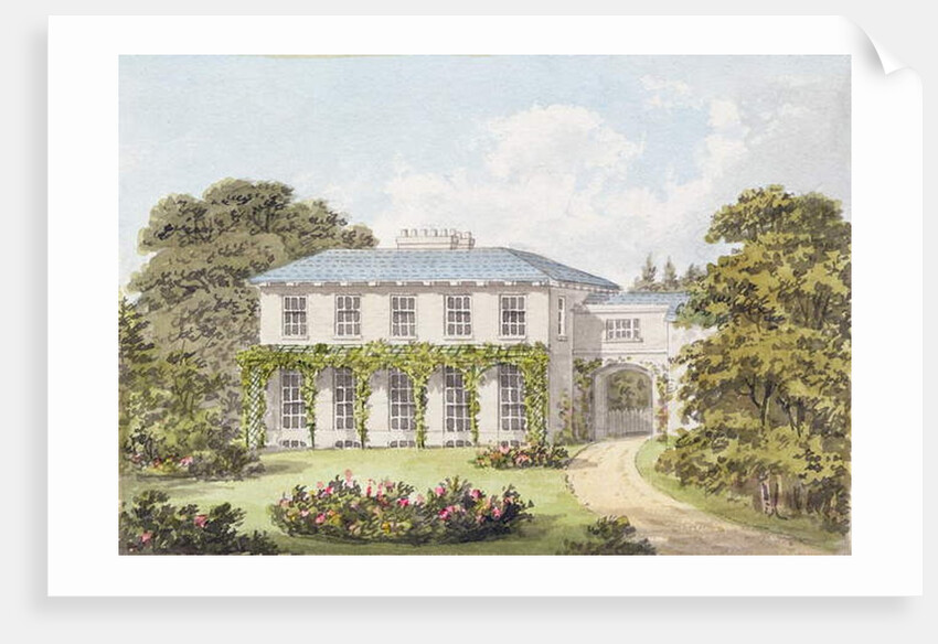 Design for the South Front of a House on Clapham Common for William Holme by Humphry Repton