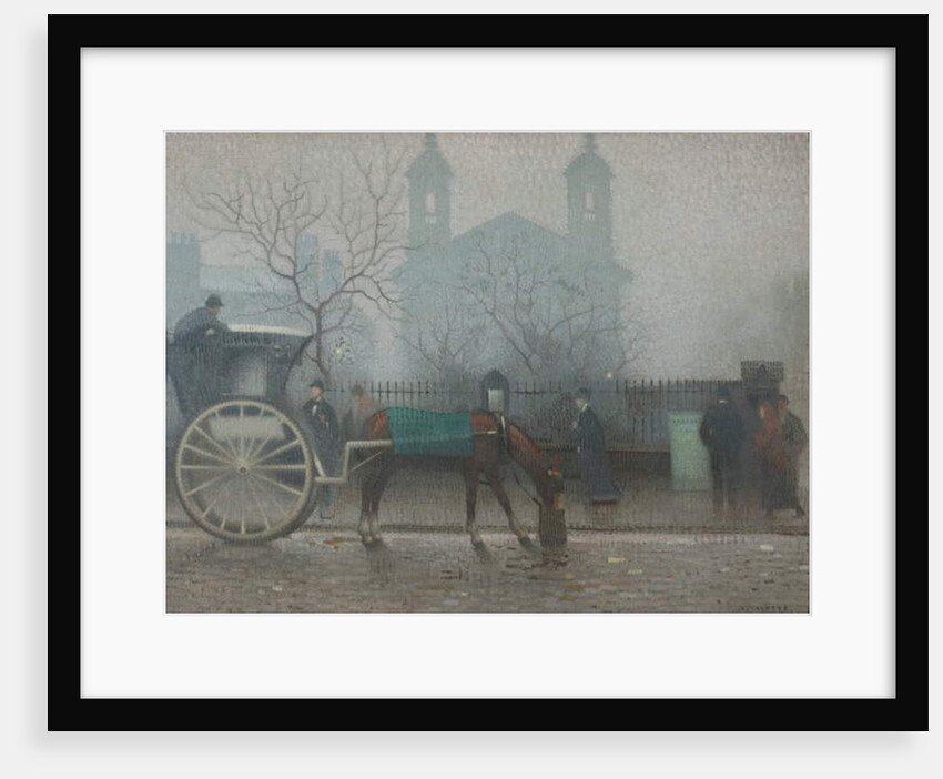 Hansom Cab at All Saints, 1910 by Adolphe Valette