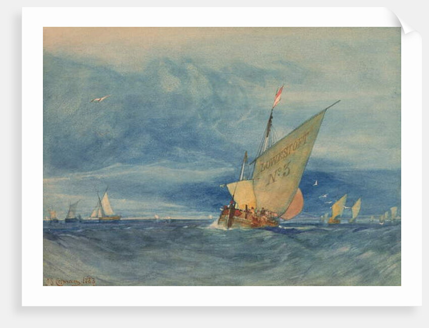 Off Lowestoft: Fresh Breeze, 1833 by John Sell Cotman